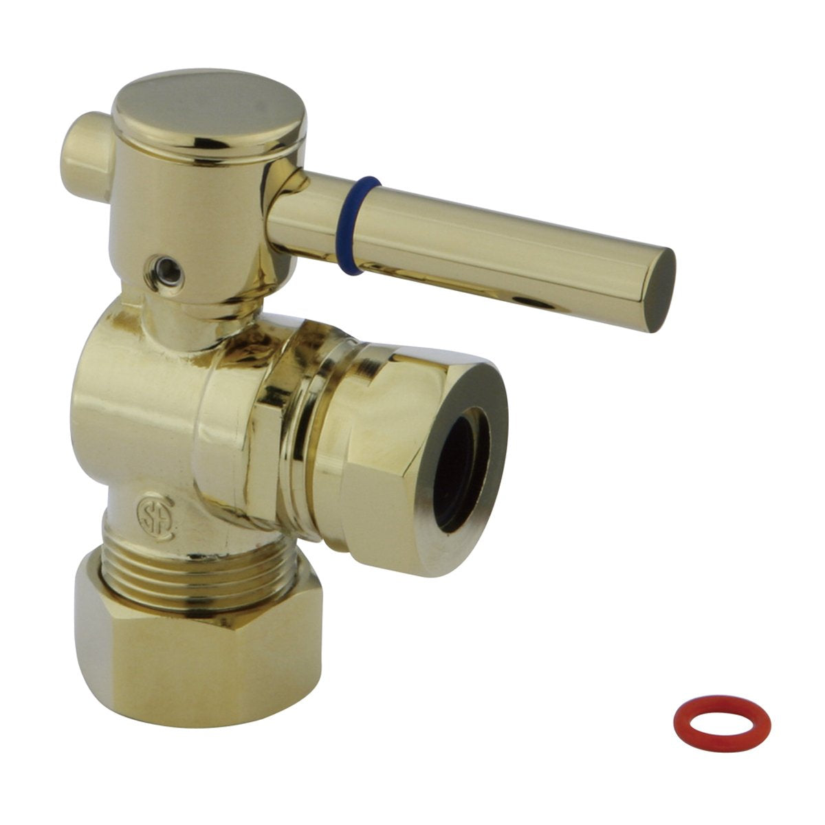 Kingston Brass Fauceture 5/8" O.D. Compression, 1/2" or 7/16"" Slip Joint Angle Valve-Bathroom Accessories-Free Shipping-Directsinks.