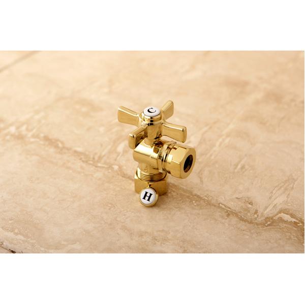 Kingston Brass Millennium 5/8" OD Compression x 1/2" or 7/16" Slip Joint Angle Valve-Bathroom Accessories-Free Shipping-Directsinks.