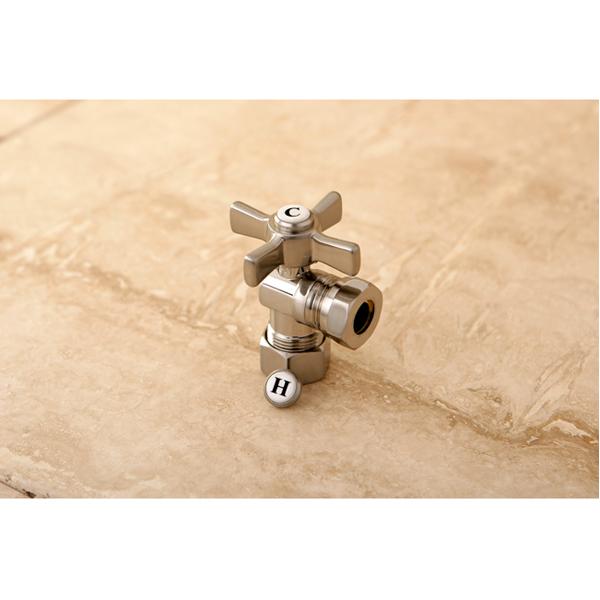 Kingston Brass Millennium 5/8" OD Compression x 1/2" or 7/16" Slip Joint Angle Valve-Bathroom Accessories-Free Shipping-Directsinks.