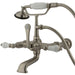 Kingston Brass Vintage 7" Spread Wall Mount Clawfoot Tub Filler Faucet with Hand Shower-Tub Faucets-Free Shipping-Directsinks.