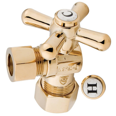 Kingston Brass Vintage Angle Stop with 5/8" OD Compression x 1/2" OD Compression-Bathroom Accessories-Free Shipping-Directsinks.