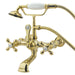 Kingston Brass Vintage Wall Mount 7" Spread Clawfoot Tub Filler Faucet with Hand Shower-Tub Faucets-Free Shipping-Directsinks.