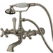 Kingston Brass Vintage Wall Mount 7" Spread Clawfoot Tub Filler Faucet with Hand Shower-Tub Faucets-Free Shipping-Directsinks.