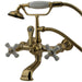 Kingston Brass Vintage Wall Mount 7" Spread Classic Clawfoot Tub Filler Faucet with Hand Shower-Tub Faucets-Free Shipping-Directsinks.