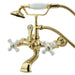 Kingston Brass Vintage Wall Mount 7" Spread Classic Clawfoot Tub Filler Faucet with Hand Shower-Tub Faucets-Free Shipping-Directsinks.