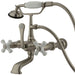 Kingston Brass Vintage Wall Mount 7" Spread Classic Clawfoot Tub Filler Faucet with Hand Shower-Tub Faucets-Free Shipping-Directsinks.