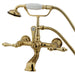 Kingston Brass Vintage 7" Wall Mount Clawfoot Tub Filler with Hand Shower-Tub Faucets-Free Shipping-Directsinks.