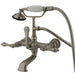 Kingston Brass Vintage 7" Wall Mount Clawfoot Tub Filler with Hand Shower-Tub Faucets-Free Shipping-Directsinks.