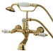 Kingston Brass Vintage Wall Mount Clawfoot Brass Tub Filler Faucet with Hand Shower-Tub Faucets-Free Shipping-Directsinks.