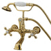 Kingston Brass Vintage 7" Brass Wall Mount Clawfoot Tub Filler Faucet with Hand Shower-Tub Faucets-Free Shipping-Directsinks.