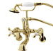 Kingston Brass Vintage 3-3/8" to 11" Spread Wall Mount Clawfoot Tub Filler Faucet with Hand Shower-Tub Faucets-Free Shipping-Directsinks.
