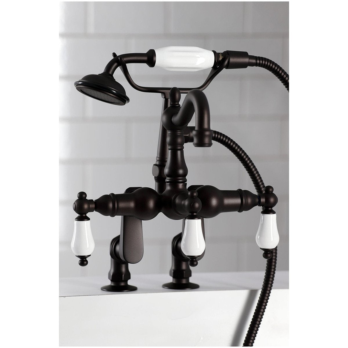 Kingston Brass CC6015TX-PVintage Clawfoot Tub Faucet with Hand Shower