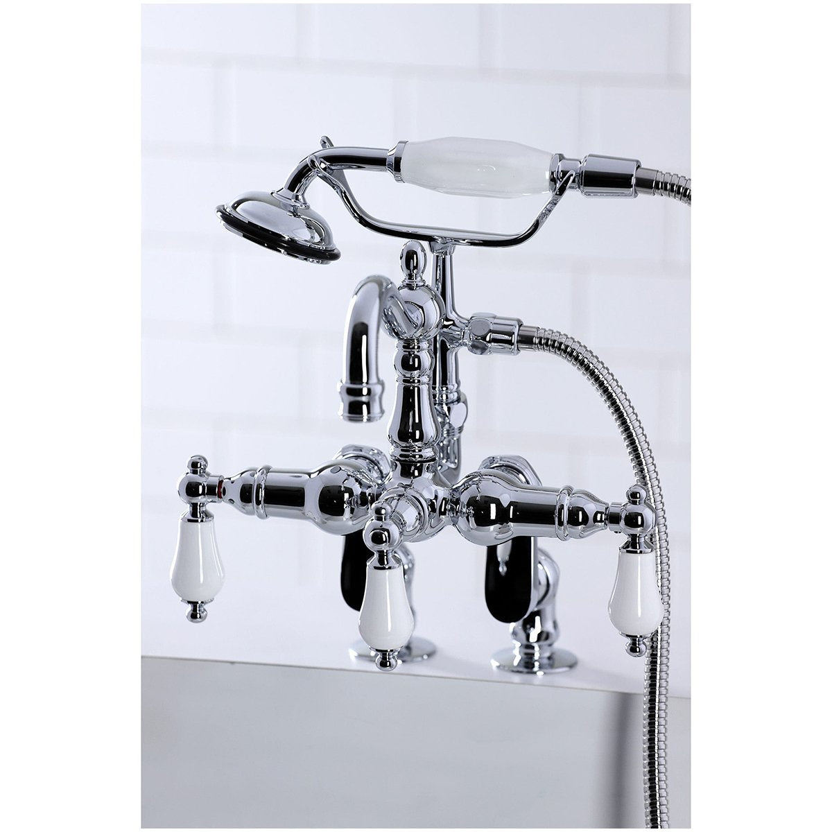 Kingston Brass CC6017TX-P Vintage Clawfoot Tub Faucet with Hand Shower