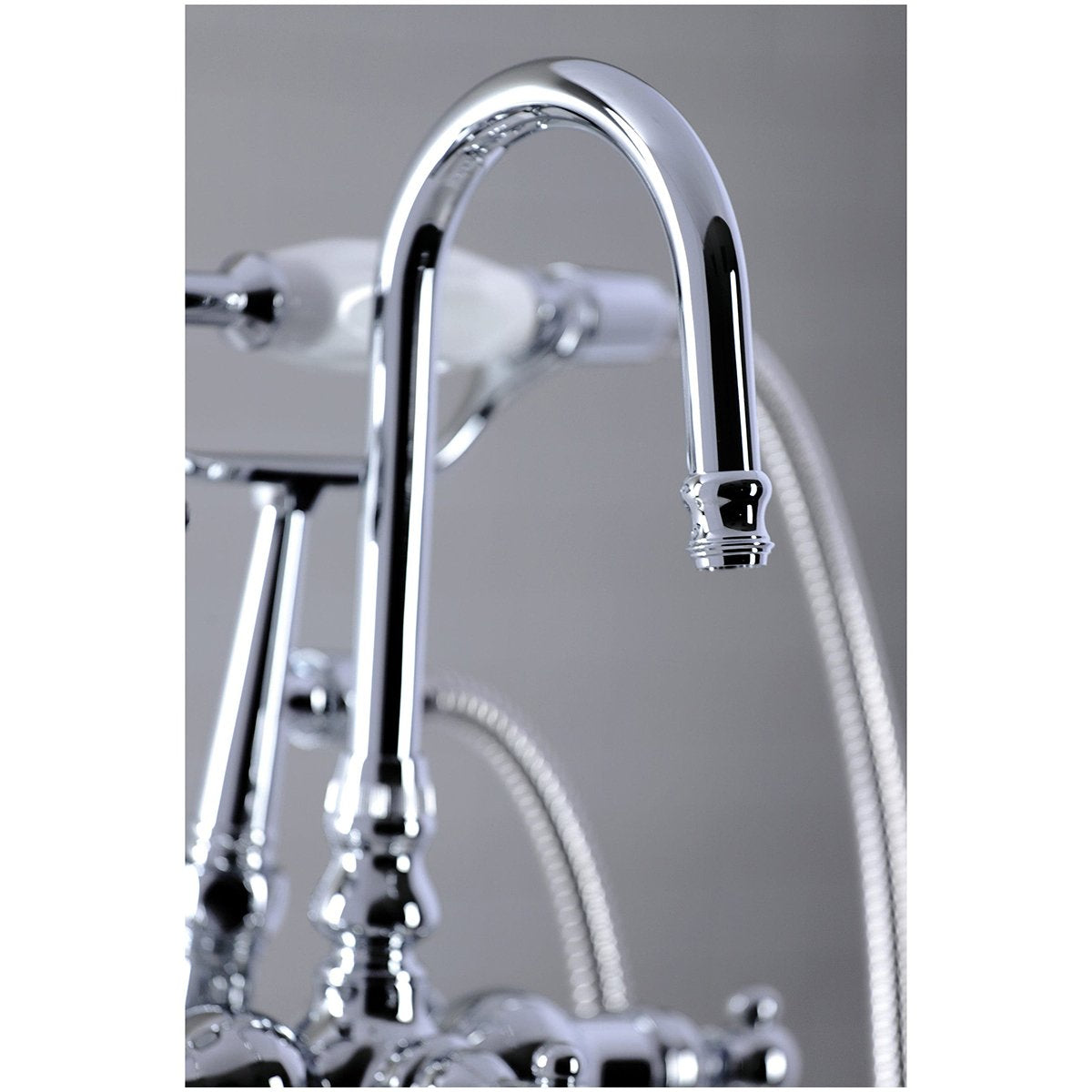 Kingston Brass CC613TX-P Vintage Clawfoot  12.5" x 10" x 8.25" Tub Faucet with Hand Shower