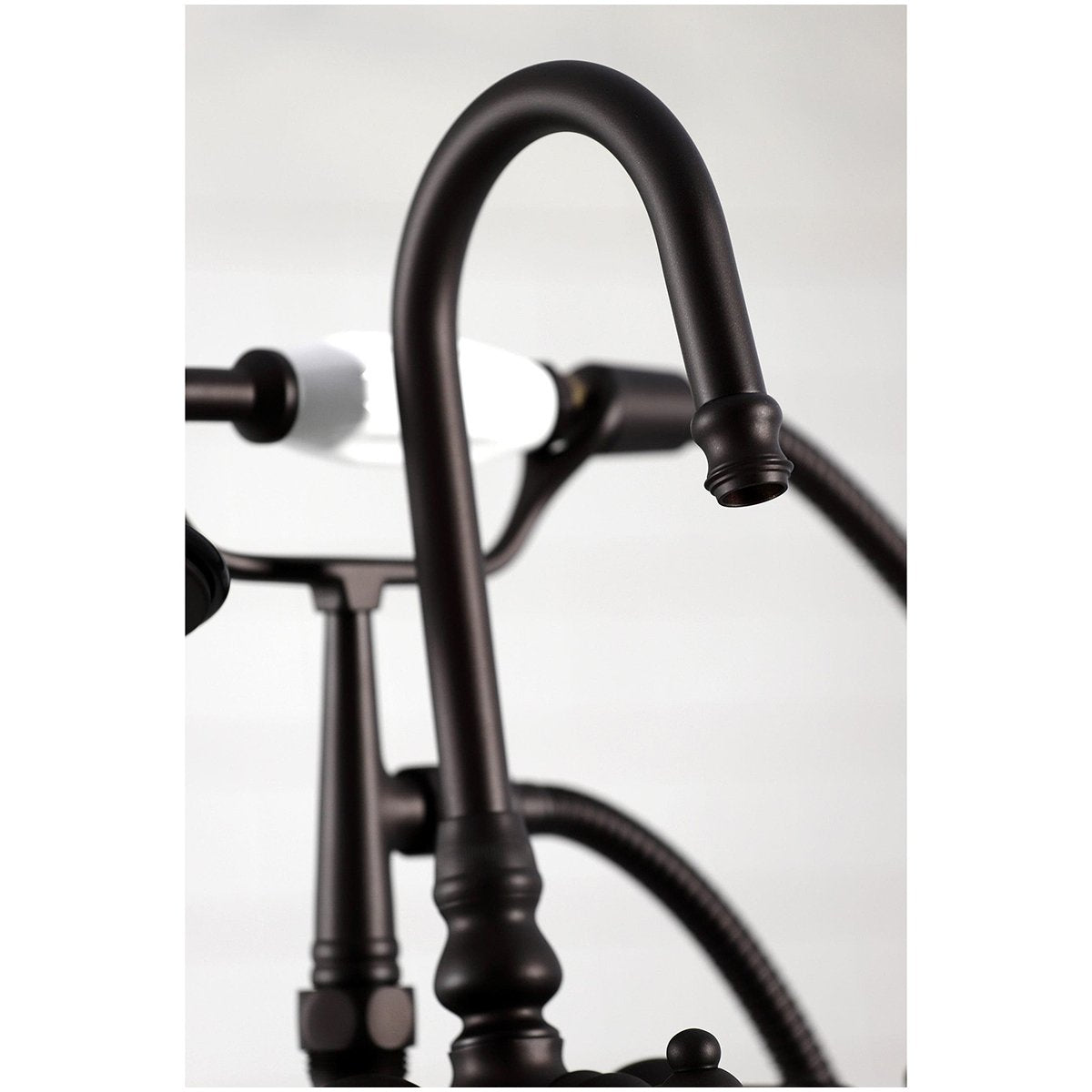 Kingston Brass CC617TX-P Vintage Clawfoot  12.5" x 10" x 8.25" Tub Faucet with Hand Shower