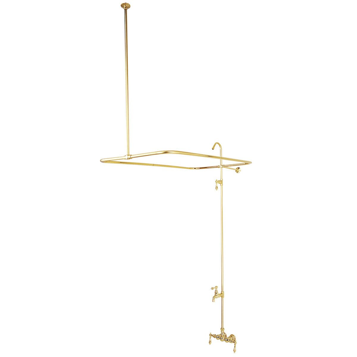 Kingston Brass Vintage 3-3/8" Wall Mount Tub Filler-Tub Faucets-Free Shipping-Directsinks.