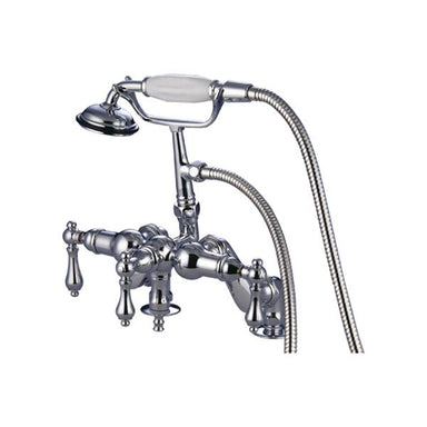 Kingston Brass CC620T1 Vintage Deck Mount Clawfoot Tub Filler with Hand Shower-Tub Faucets-Free Shipping-Directsinks.