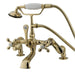 Kingston Brass Vintage 3" to 12" Spread Deck Mount Clawfoot Tub Filler with Hand Shower-Tub Faucets-Free Shipping-Directsinks.