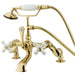 Kingston Brass Vintage 3" to 12" Classic Deck Mount Clawfoot Tub Filler with Hand Shower-Tub Faucets-Free Shipping-Directsinks.