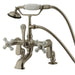 Kingston Brass Vintage 3" to 12" Classic Deck Mount Clawfoot Tub Filler with Hand Shower-Tub Faucets-Free Shipping-Directsinks.