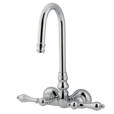 Kingston Brass Vintage 3-3/8" Spread Wall Mount Clawfoot Tub Filler Faucet-Tub Faucets-Free Shipping-Directsinks.