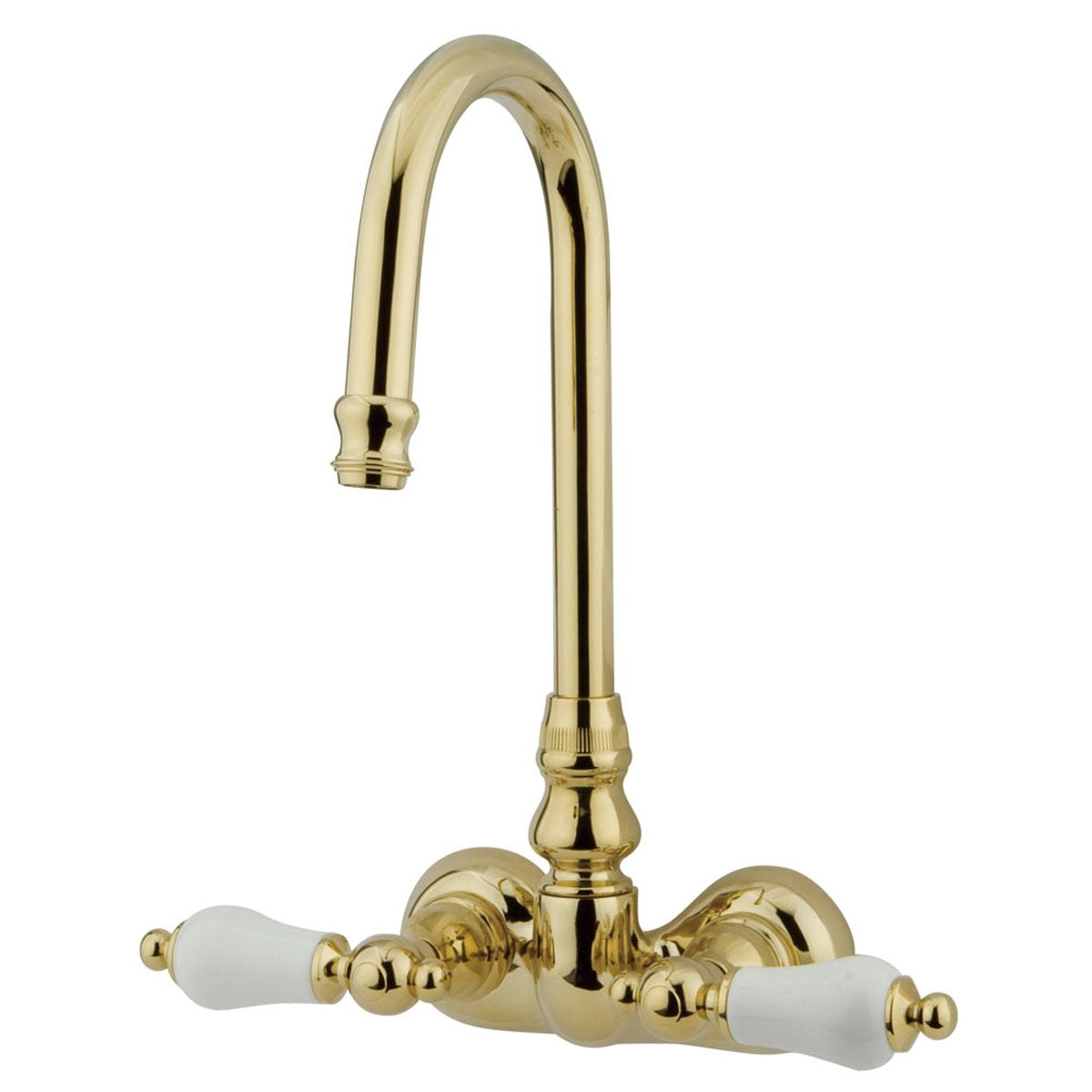 Kingston Brass Vintage 3-3/8" Spread Classic Wall Mount Clawfoot Tub Filler-Tub Faucets-Free Shipping-Directsinks.