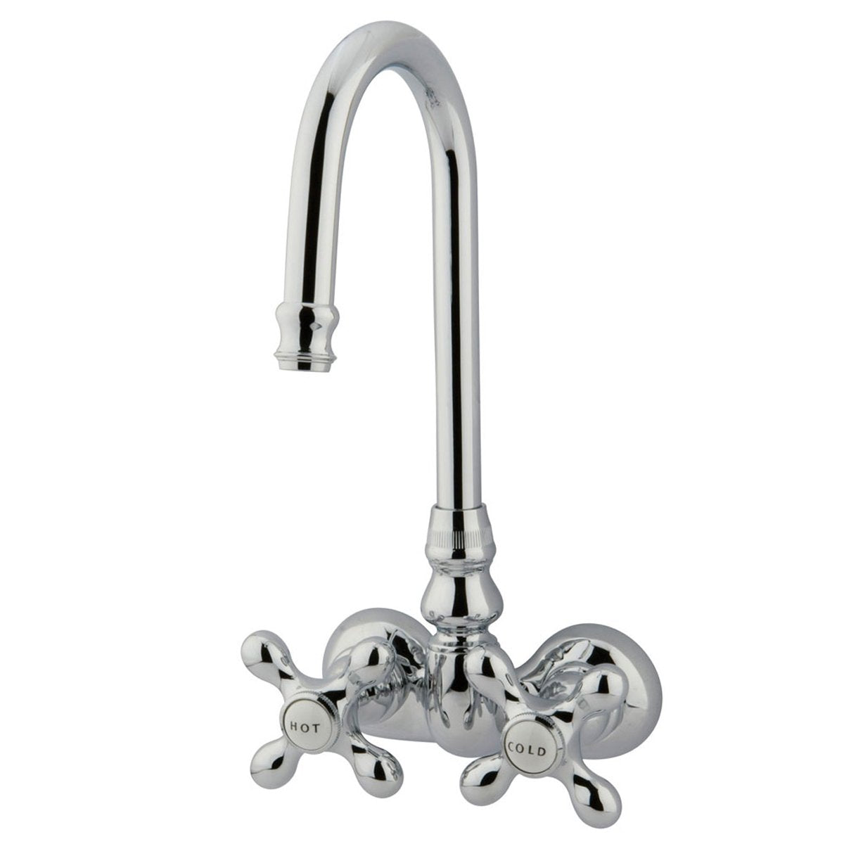 Kingston Brass Vintage 3-3/8" Brass Wall Mount Clawfoot Tub Filler Faucet-Tub Faucets-Free Shipping-Directsinks.