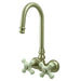 Kingston Brass Vintage 3-3/8" Spread Brass Wall Mount Clawfoot Tub Filler Faucet-Tub Faucets-Free Shipping-Directsinks.