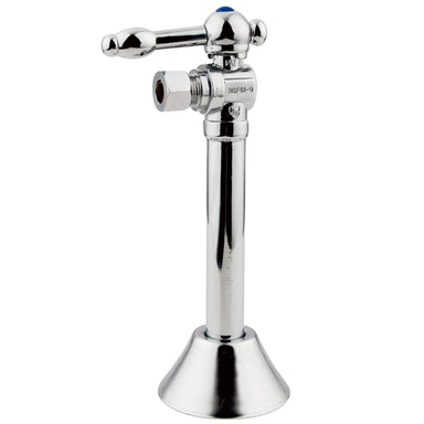 Kingston Brass Vintage 1/2" Sweat, 3/8" OD Compression Angle Shut-off Valve with 5" Extension in Polished Chrome-Bathroom Accessories-Free Shipping-Directsinks.