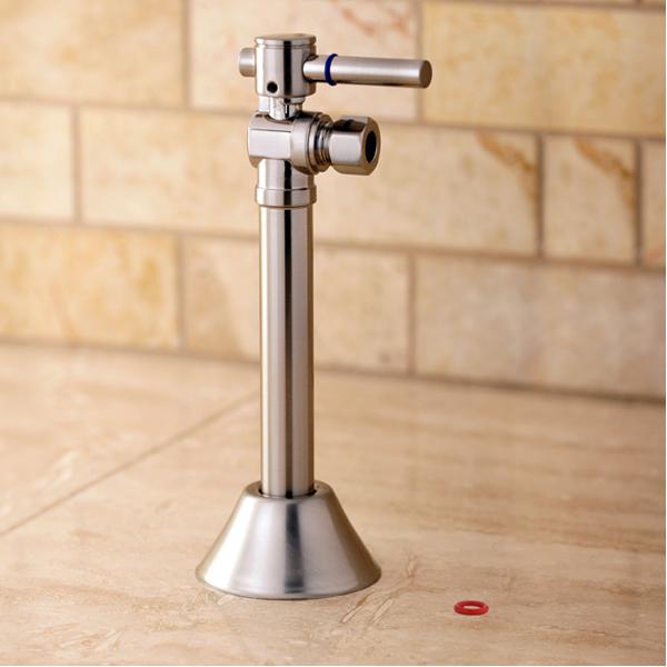 Kingston Brass Fauceture 1/2" Sweat, 3/8" O.D. Compression Angle Shut-off Valve with 5" Extension-Bathroom Accessories-Free Shipping-Directsinks.