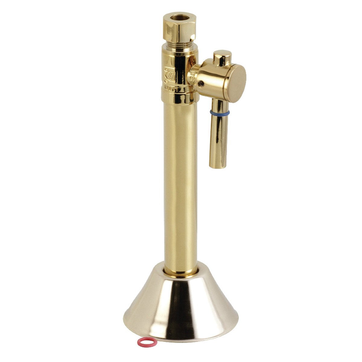 Kingston Brass 1/2" Sweat x 3/8" O.D. Comp Straight Shut-Off Valve with 5" Extension