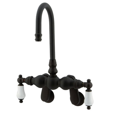 Kingston Brass Vintage Wall Mount Clawfoot Tub Filler Faucet with 3-3/8" Spread-Tub Faucets-Free Shipping-Directsinks.