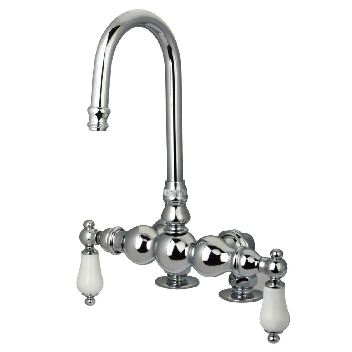 Kingston Brass Vintage 3-3/8" Deck Mount Clawfoot Tub Filler Faucet-Tub Faucets-Free Shipping-Directsinks.