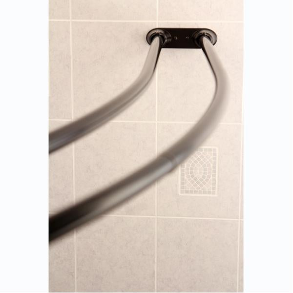 Kingston Brass Edenscape Adjustable (60"-72") Double Curved Stainless Steel Shower Curtain Rod-Bathroom Accessories-Free Shipping-Directsinks.