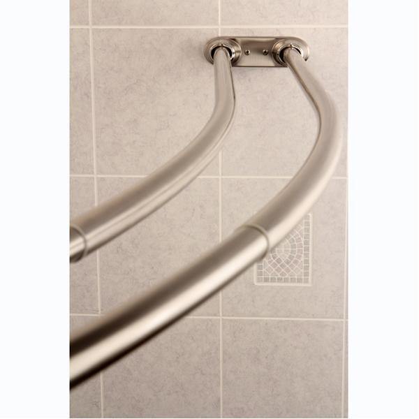 Kingston Brass Edenscape Adjustable (60"-72") Double Curved Stainless Steel Shower Curtain Rod-Bathroom Accessories-Free Shipping-Directsinks.