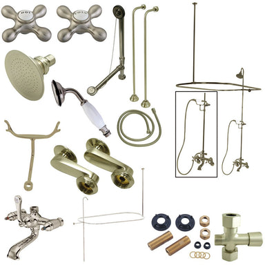 Kingston Brass Vintage Clawfoot Tub Package with Metal Cross Handles-Tub Faucets-Free Shipping-Directsinks.