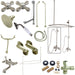Kingston Brass Vintage Clawfoot Tub Wall Mount Package with Metal Cross Handles-Tub Faucets-Free Shipping-Directsinks.