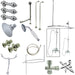 Kingston Brass Vintage Clawfoot Tub Package with 22" Supply Lines and 62" Shower Riser-Tub Faucets-Free Shipping-Directsinks.