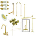 Kingston Brass Vintage Wall Mount Gooseneck Clawfoot Tub Faucet Package-Tub Faucets-Free Shipping-Directsinks.