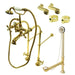 Kingston Brass Vintage Freestanding Clawfoot Tub Faucet Package with Metal Cross Handles-Tub Faucets-Free Shipping-Directsinks.
