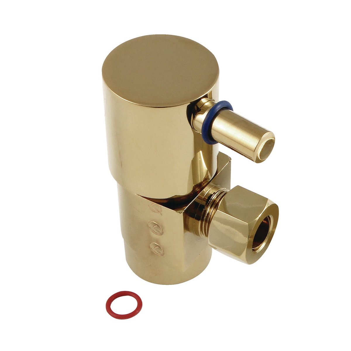 Kingston Brass Concord 1/2"IPS x 3/8"O.D. Anti-Seize Deluxe Quarter Turn Ceramic Hardisc Cartridge Angle Stop