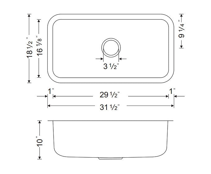 32-inch 16-gauge Undermount Single Bowl Stainless Steel Kitchen Sink package
