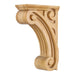 Hardware Resources 3" x 6-1/2" x 10" Hard Maple Open Space Fluted Corbel-DirectSinks