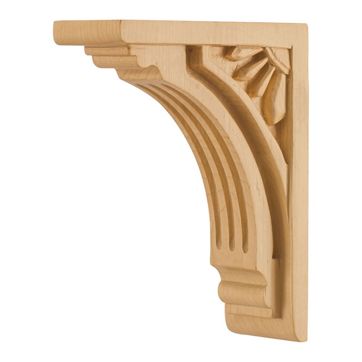 Hardware Resources 2" x 4-5/8" x 6" Hard Maple Art Deco Corbel-DirectSinks