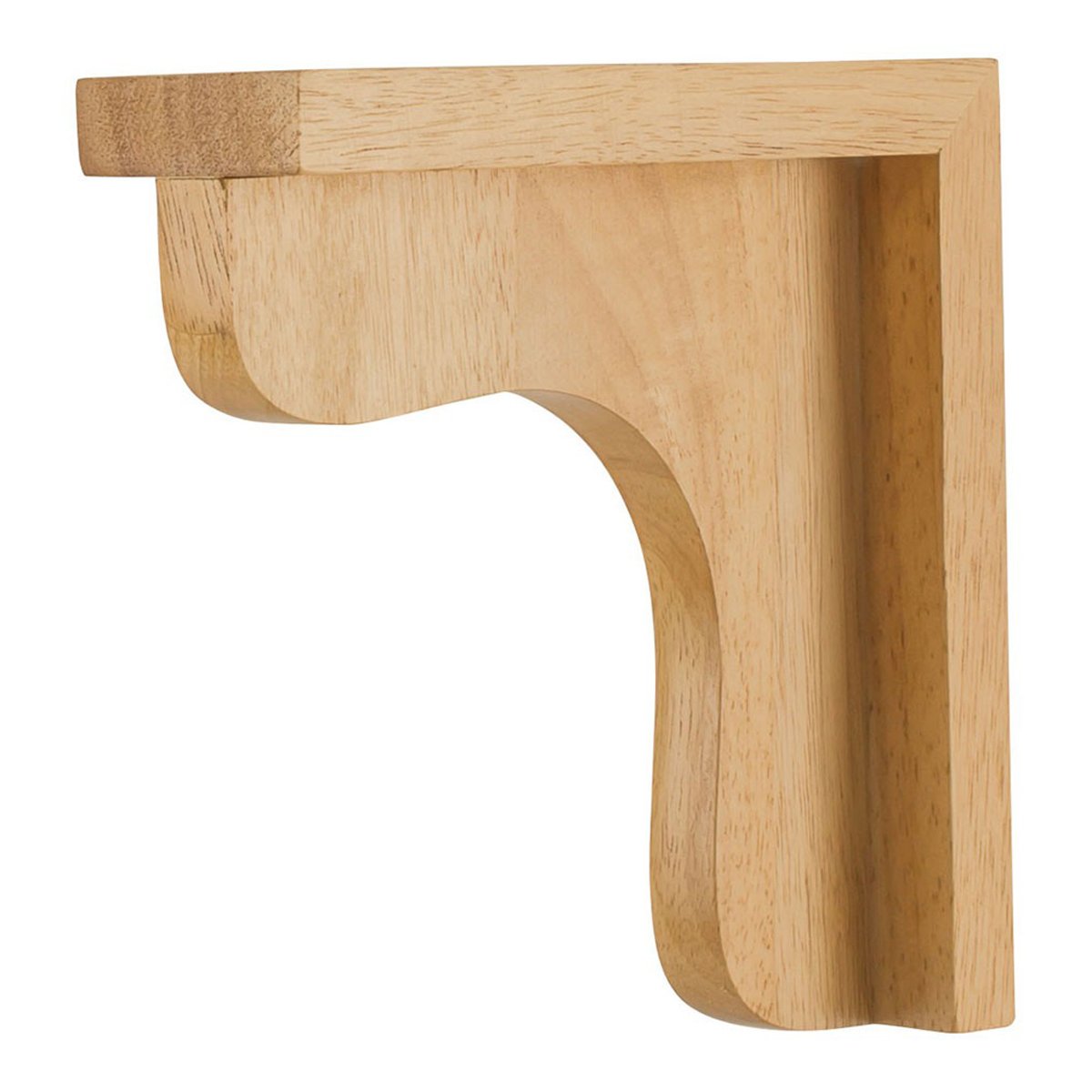 Hardware Resources 2-1/2" x 8" x 8" Rubberwood Wood Bar Bracket-DirectSinks