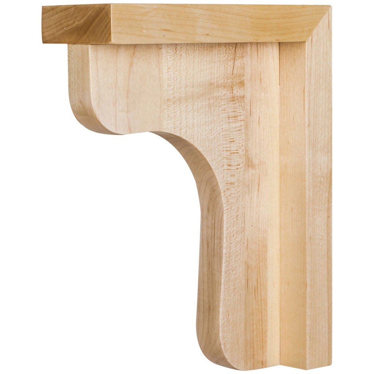 Hardware Resources 2-1/2" x 6" x 8" Rubberwood Wood Bar Bracket-DirectSinks