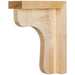 Hardware Resources 2-1/2" x 6" x 8" Rubberwood Wood Bar Bracket-DirectSinks