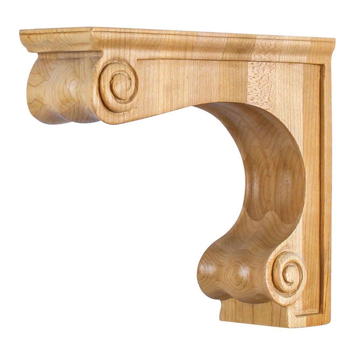 Hardware Resources 2-5/8" x 8" x 7" Hard Maple Range Hood Corbel-DirectSinks