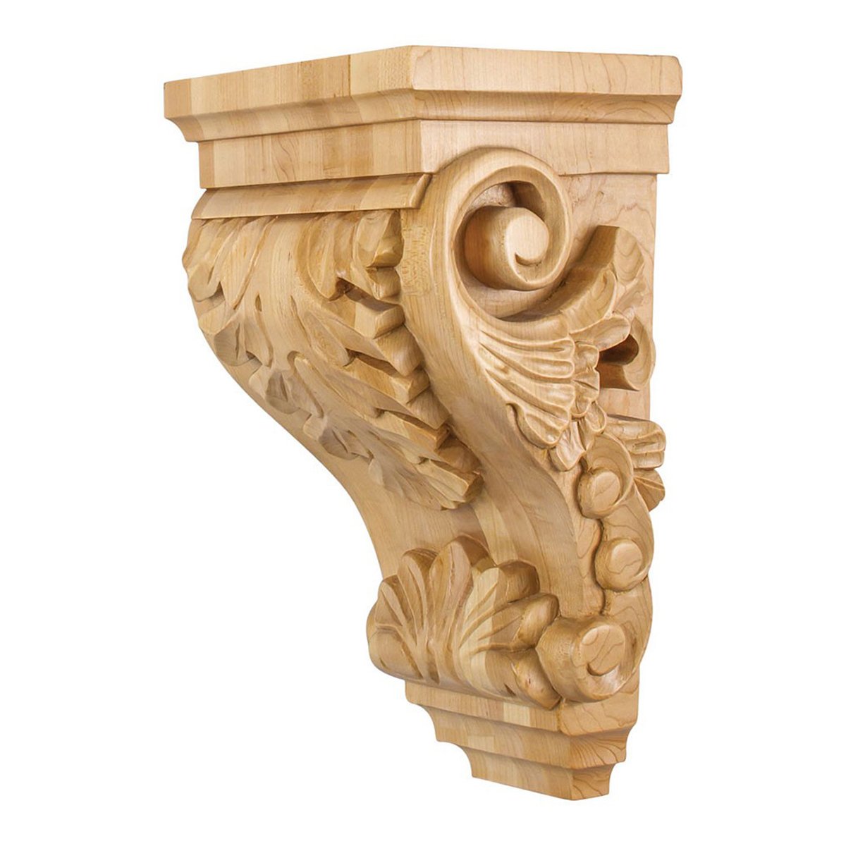 Hardware Resources 8-1/4" x 6-1/4" x 14" Alder Acanthus Corbel-DirectSinks