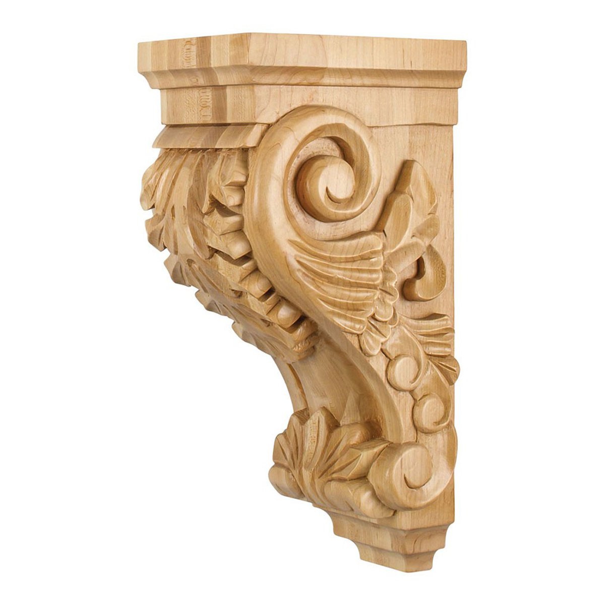 Hardware Resources 5" x 7" x 14" Medium Hard Maple Acanthus Corbel-DirectSinks